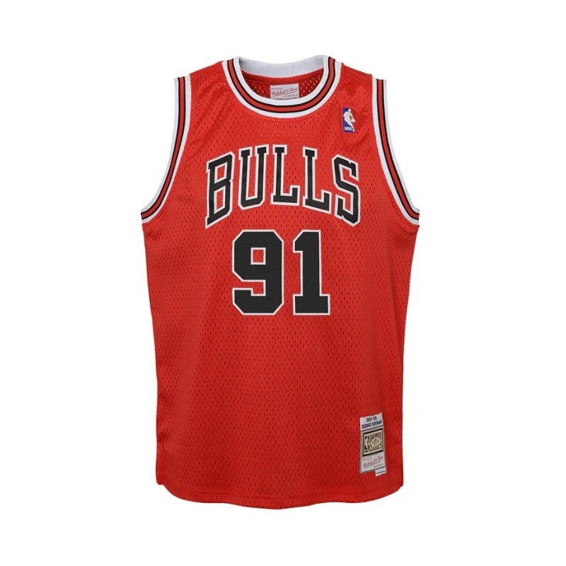 YOUTH CHICAGO BULLS AUTHENTIC MITCHELL & NESS DENNIS RODMAN 1997-98 JERSEY