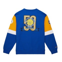 Men's Royal Golden State Warriors Hardwood Classic Retro Full 3.0 Pullover Sweatshirt