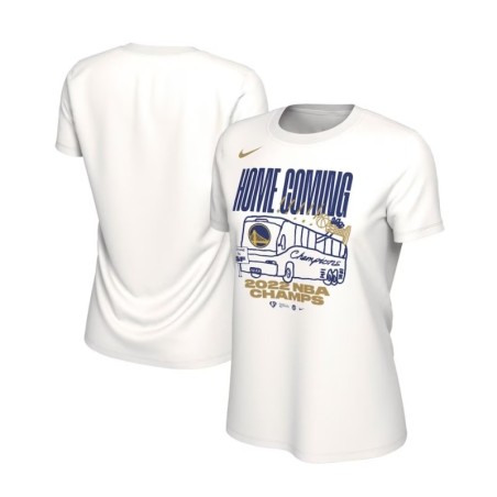 Women's Nike White Golden State Warriors 2022 NBA Finals Champions Celebration Parade T-Shirt