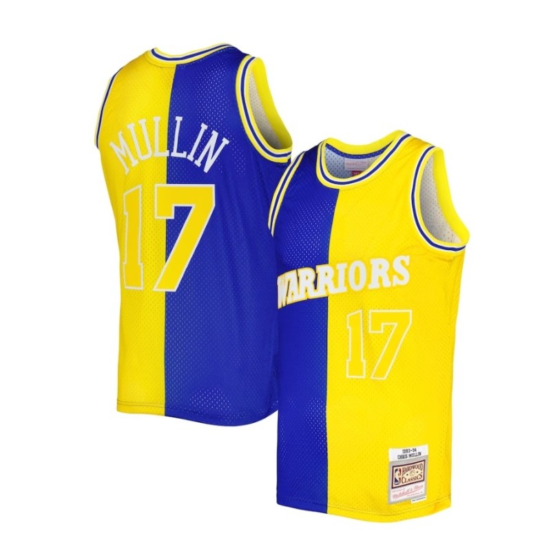 Chris Mullin Royal/Gold Golden State Warriors Hardwood Classics 1993/94 Split Swingman Jersey