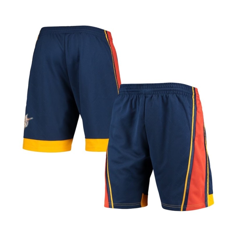 Navy Golden State Warriors 2009 Hardwood Classics 75th Anniversary Swingman Shorts