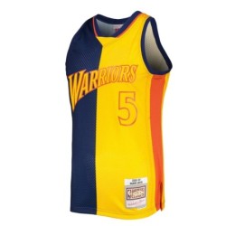 Baron Davis Navy/Gold Golden State Warriors Hardwood Classics 2006/07 Split Swingman Jersey