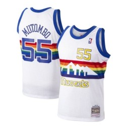 Men's Denver Nuggets Dikembe Mutombo Hardwood Classic Road Fan Edition Jersey