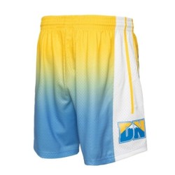 Men's Yellow/Blue Denver Nuggets 2006/07 Hardwood Classics Fadeaway Swingman Shorts