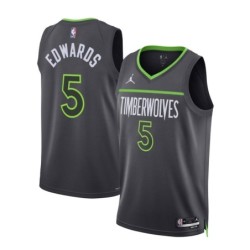 Minnesota Timberwolves Jordan Edition Jersey Gray Anthony Edwards