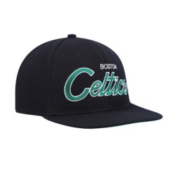 Men's Black Boston Celtics Hardwood Classics Script 2.0 Snapback Hat