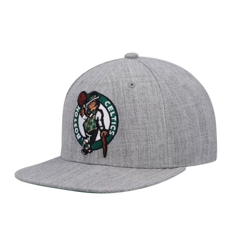 Men's Mitchell & Ness Heather Gray Boston Celtics 2.0 Snapback Cap