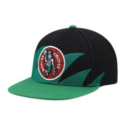 Men's Mitchell & Ness Black/Kelly Green Boston Celtics Hardwood Classic Shark Tooth Snap Hat