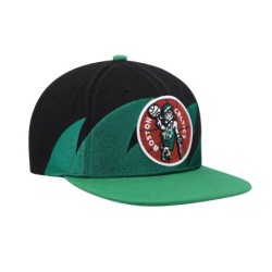 Men's Mitchell & Ness Black/Kelly Green Boston Celtics Hardwood Classic Shark Tooth Snap Hat