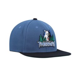 Men's Mitchell & Ness Blue/Black Minnesota Timberwolves Classic Two-Tone 2.0 Snap Back Cap