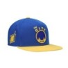 Men's Mitchell & Ness Royal/Gold Golden State Warriors Hardwood Classics Snapback Hat