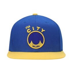 Men's Mitchell & Ness Royal/Gold Golden State Warriors Hardwood Classics Snapback Hat