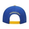 Men's Mitchell & Ness Royal/Gold Golden State Warriors Hardwood Classics Snapback Hat