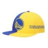 Men's Mitchell & Ness Royal/Gold Golden State Warriors Team Half and Half Snapback Hat