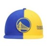 Men's Mitchell & Ness Royal/Gold Golden State Warriors Team Half and Half Snapback Hat