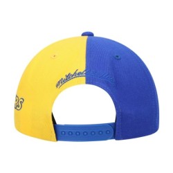 Men's Mitchell & Ness Royal/Gold Golden State Warriors Team Half and Half Snapback Hat