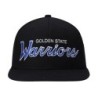 Men's Mitchell & Ness Black Golden State Warriors Hardwood Classics Script 2.0 Snapback Hat