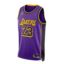 Los Angeles Lakers Jordan Statement Edition Swingman Jersey - Purple - Lebron James - Unisex