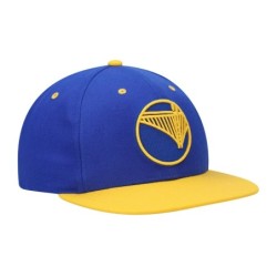 Men's Mitchell & Ness Royal/Gold Golden State Warriors Upside Down Snapback Hat