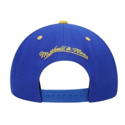 Men's Mitchell & Ness Royal/Gold Golden State Warriors Upside Down Snapback Hat