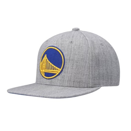 Men's Mitchell & Ness Heathered Gray Golden State Warriors 2.0 Snapback Hat