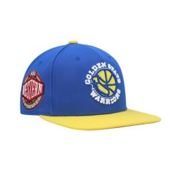 Men's Mitchell & Ness Royal Golden State Warriors Hardwood Classics Coast to Coast Fitted Hat