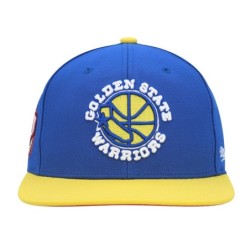 Men's Mitchell & Ness Royal Golden State Warriors Hardwood Classics Coast to Coast Fitted Hat