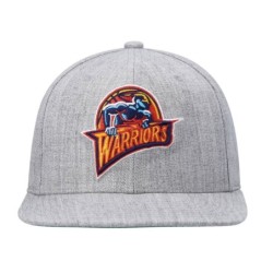 Men's Mitchell & Ness Gray Golden State Warriors Classic Team 2.0 Flat Cap