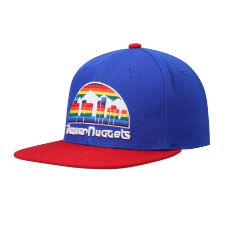 Men's Mitchell & Ness Royal/Red Denver Nuggets Hardwood Classics Team Two-Tone 2.0 Snapback Hat