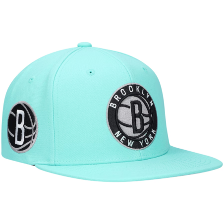 Men's Mitchell & Ness x Lids Aqua Brooklyn Nets Blue Gift Box Snapback Hat