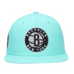 Men's Mitchell & Ness x Lids Aqua Brooklyn Nets Blue Gift Box Snapback Hat